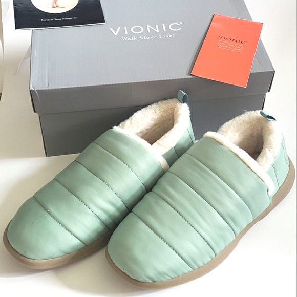 New Vionic Slipper Frosty Tranquil Faux Shearling Chelsea 8.5M - Picture 3 of 9